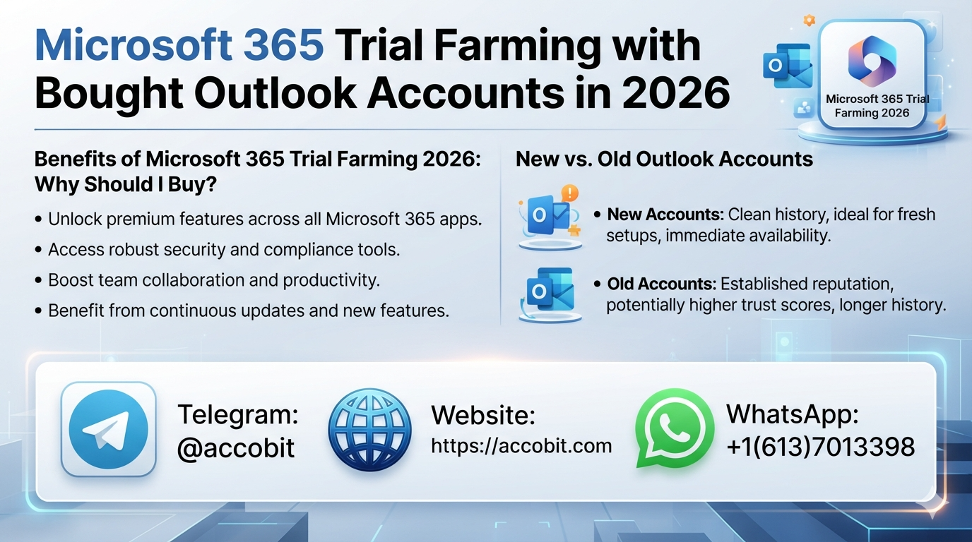 Microsoft 365 Trial Farming with Bought Outlook Accounts in 2026
