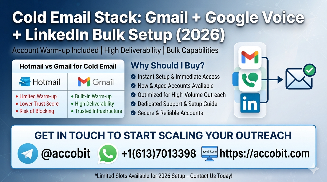 Cold Email Stack: Gmail + Google Voice + LinkedIn Bulk Setup (2026)